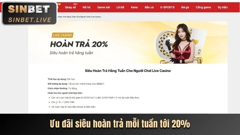Thưởng Nạp Lại Casino mu9